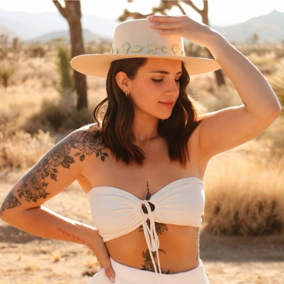 Lack of Color Seaside Wool Wide-Brim Boater Hat - Picture 3 of 6